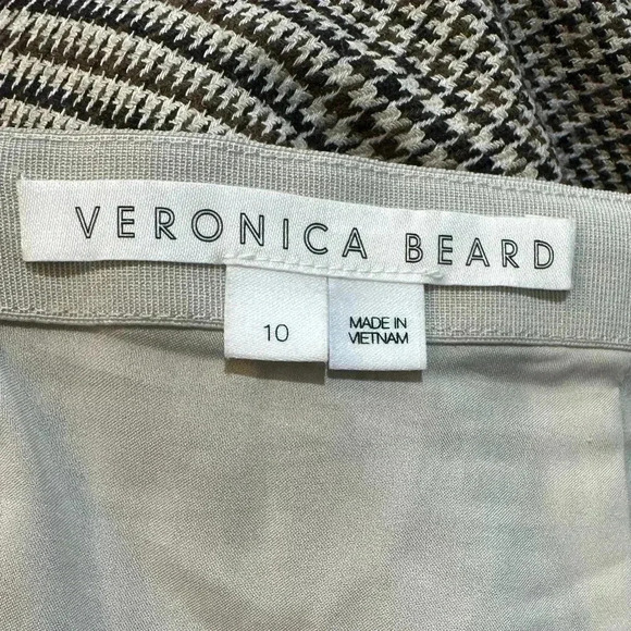 Veronica Beard Tamic Ruched Houndstooth Checked Pencil Skirt Sz. 10 - Picture 5 of 6